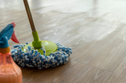 clean luxury vinyl tile